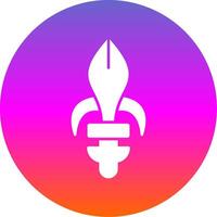 fleur de lis glyph helling cirkel icoon vector