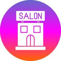 salon glyph helling cirkel icoon vector