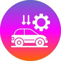 auto instelling glyph helling cirkel icoon vector