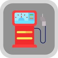 gas- station vlak ronde hoek icoon vector