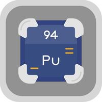 plutonium vlak ronde hoek icoon vector