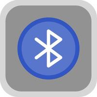 Bluetooth vlak ronde hoek icoon vector