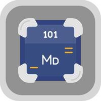 mendelevium vlak ronde hoek icoon vector