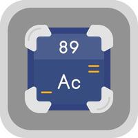 actinium vlak ronde hoek icoon vector