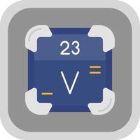 vanadium vlak ronde hoek icoon vector