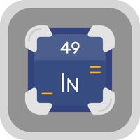 indium vlak ronde hoek icoon vector