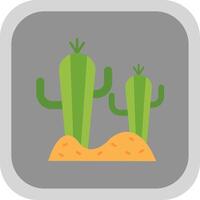 cactus vlak ronde hoek icoon vector