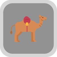 kameel vlak ronde hoek icoon vector