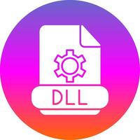 dll glyph helling cirkel icoon vector