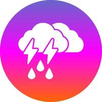 storm glyph helling cirkel icoon vector