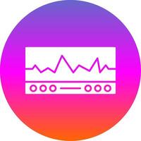 ekg glyph helling cirkel icoon vector