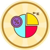 percentage grappig cirkel icoon vector