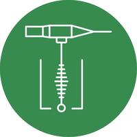 lassen lijn cirkel kleur icoon vector