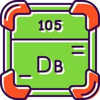 dubnium gevulde icoon vector