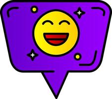 emoji gevulde helling icoon vector