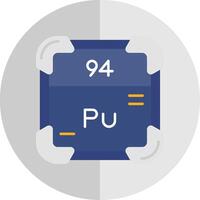 plutonium vlak schaal icoon vector