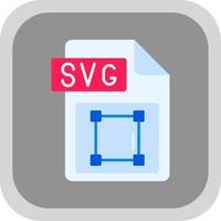 SVG het dossier formaat vlak ronde hoek icoon vector