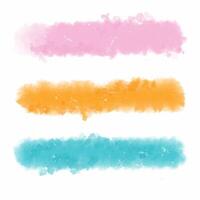 pastel gekleurd hand- geschilderd waterverf borstel beroertes vector