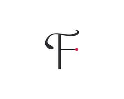 creatief brief f logo ontwerp vector