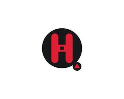 brief hq logo ontwerp vector sjabloon