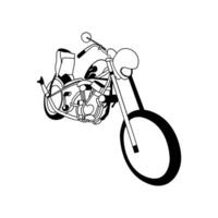 caferacer motorfiets lijn kunst vector