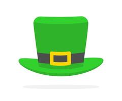 groen elf van Ierse folklore hoed. st Patrick nationaal vakantie, Lucky symbool. vlak vector illustratie.