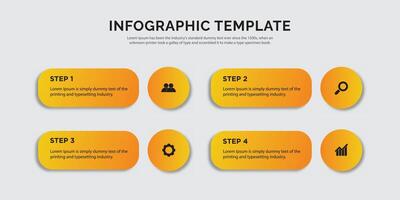 vector infographic dun lijn ontwerp met afzet pictogrammen en 4 opties. sjabloon voor bedrijf concept. gegevens visualisatie.