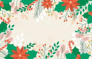 kerst bloemen achtergrond vector