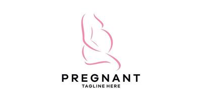 zwangerschap logo ontwerp, zwangerschap Gezondheid, logo ontwerp sjabloon, symbool idee. vector