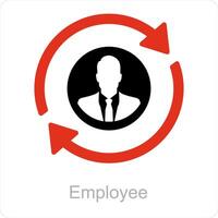 werknemer en Mens icoon concept vector