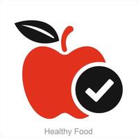 gezond voedsel en gezond icoon concept vector