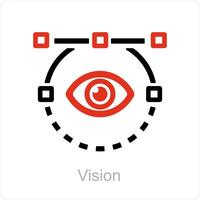 visie en oog icoon concept vector
