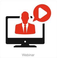 webinar en web icoon concept vector