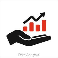 gegevens analyse en gegevens icoon concept vector