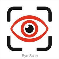 oog scannen en biometrisch icoon concept vector