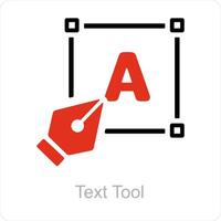 tekst gereedschap en tekst doos icoon concept vector