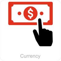 contant geld en geld icoon concept vector