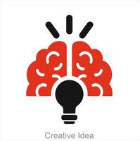 creatief idee en idee icoon concept vector