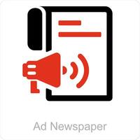 advertentie krant- en media icoon concept vector
