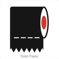 toilet papier en rollen icoon concept vector