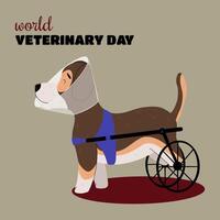 banier van wereld veterinair dag vector