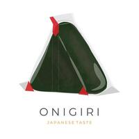 heerlijk onigiri vector illustratie logo