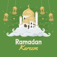 Ramadan kareem Islamitisch groet vector