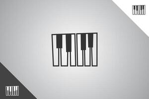 piano logo. minimaal en modern logo. perfect logo voor bedrijf verwant naar band, muzikanten en zangers industrie. geïsoleerd achtergrond. vector eps 10.