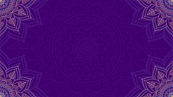 gemakkelijk Koninklijk Purper blanco horizontaal vector achtergrond met ingewikkeld mandala lijn decoratie