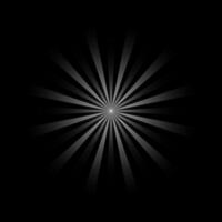 gemakkelijk circulaire tekenfilm licht barsten zon gloed voor structuur bedekking effect vector geïsoleerd clip art met zwart achtergrond