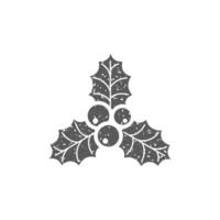 hulst bladeren icoon in grunge structuur vector illustratie