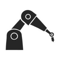 hand- getrokken industrieel robot arm vector illustratie