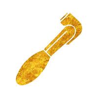 hand- getrokken band inflator icoon in goud folie structuur vector illustratie