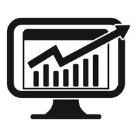 toezicht houden op gegevens financiën icoon gemakkelijk vector. digitaal tabel vector